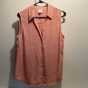 Cabi, M, cream with orange and black flowers